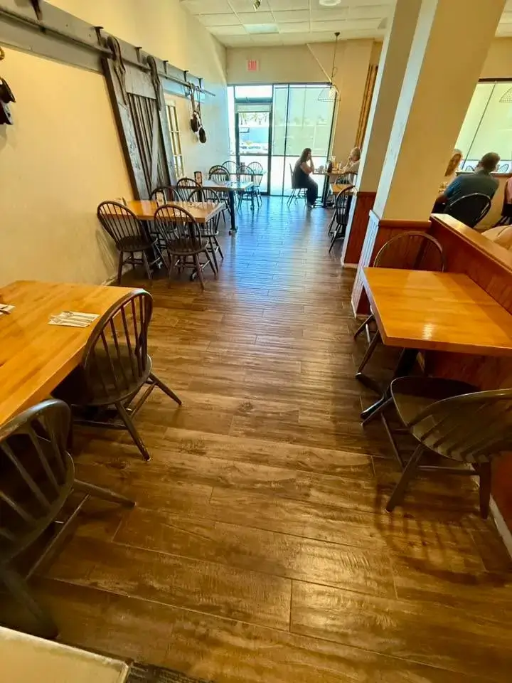 Commercial LVP flooring installation in a Tempe, AZ restaurant