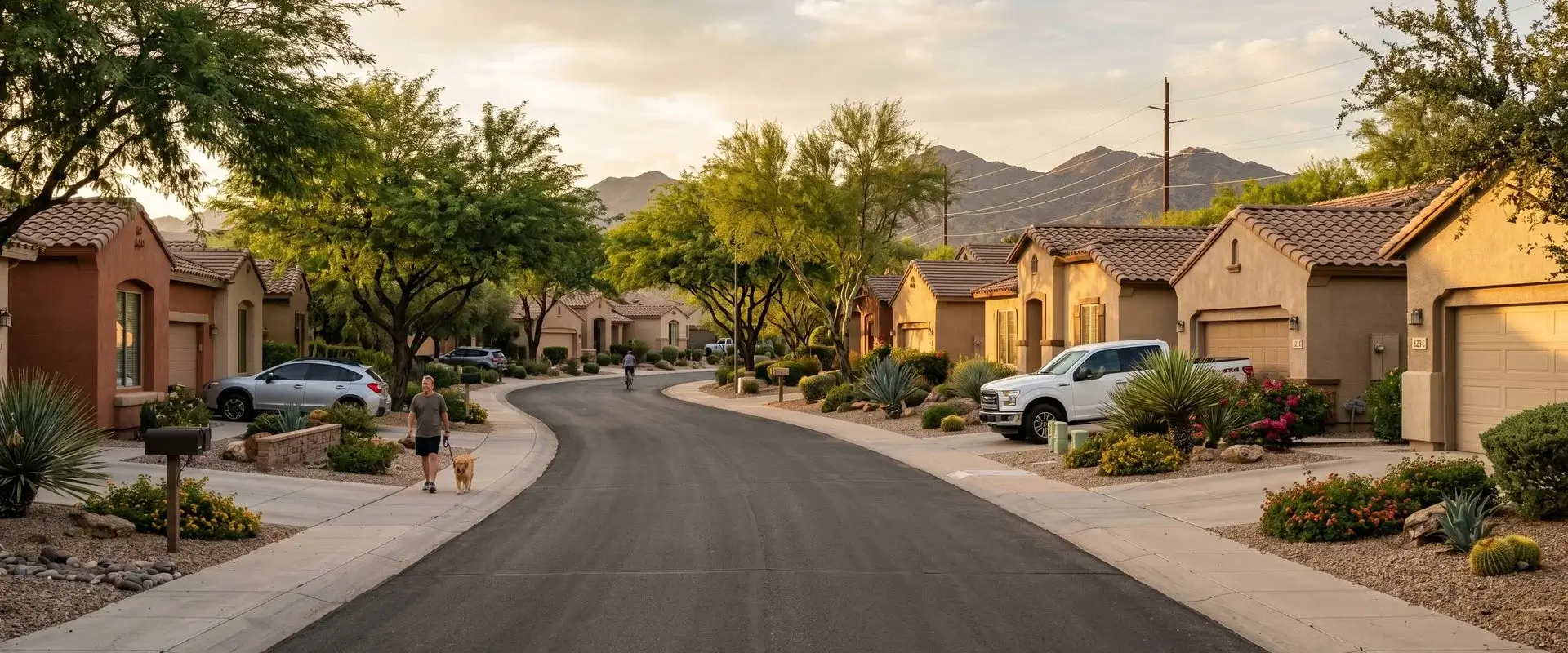 Residential neighborhood in Sun City, Arizona